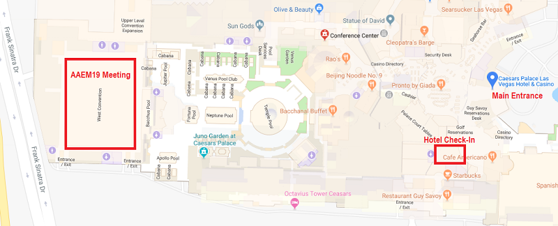 Directions to AAEM19 Meeting Space